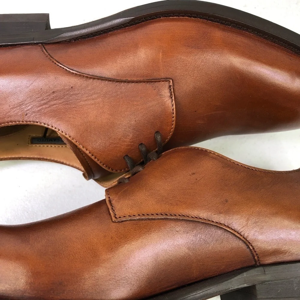 Vince Camuto Brown Leather Oxford Dress Shoes